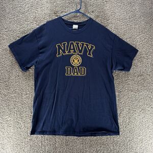 Vintage US Navy Dad Shirt Mens Extra Large Blue‎ Soffe Short Sleeve Y2K Cotton